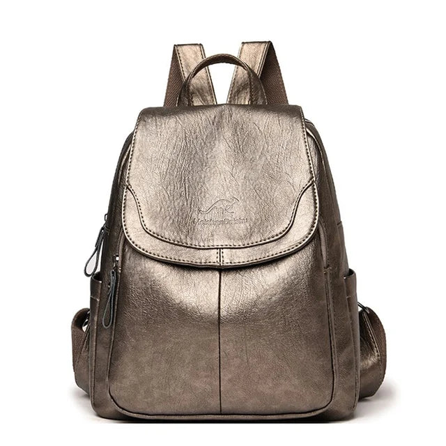 Sac à dos ordinateur portable compartiments multiples bretelles réglables - Bronze