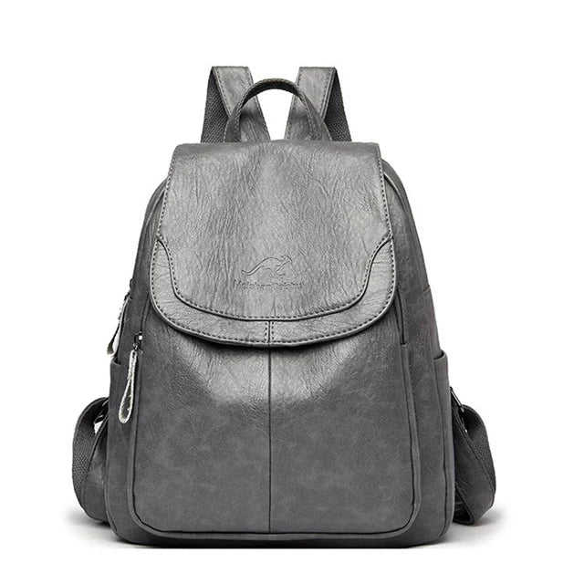 Sac à dos ordinateur portable compartiments multiples bretelles réglables - Gris