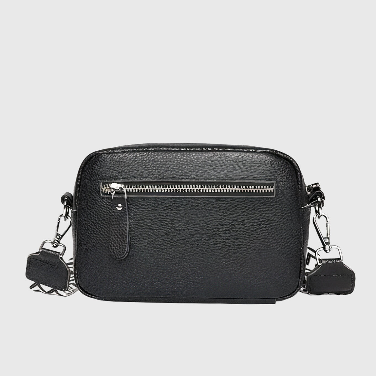 Sac bandoulière en cuir femme à large sangle tressée