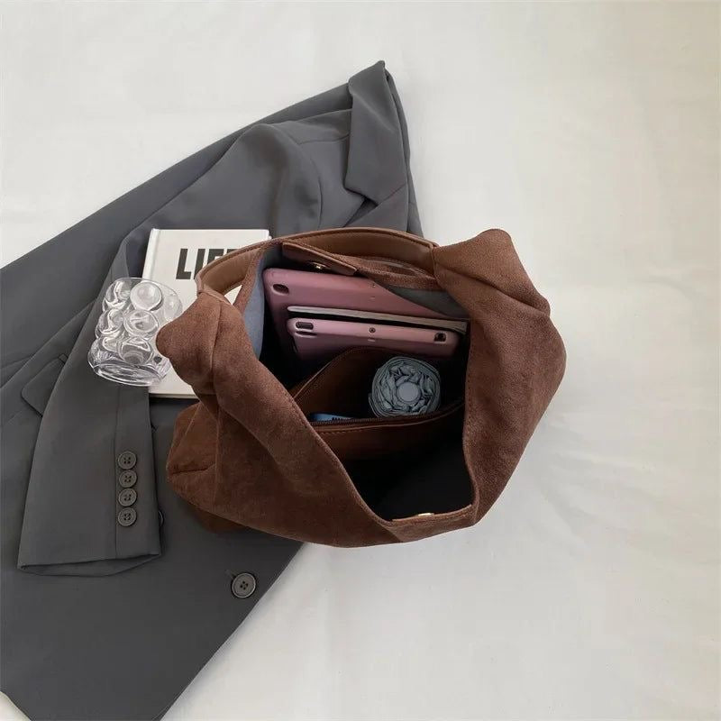 Sac Cabas en Daim Femme Anses d'Épaule