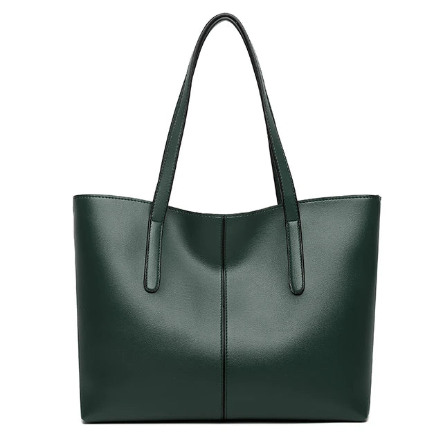 Sac Cabas Femme Simili Cuir Grand Format - Vert