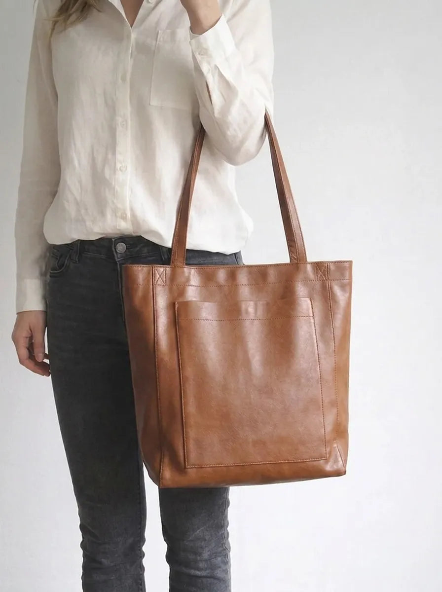 Sac Cabas Femme Similicuir Compartiments Organisés