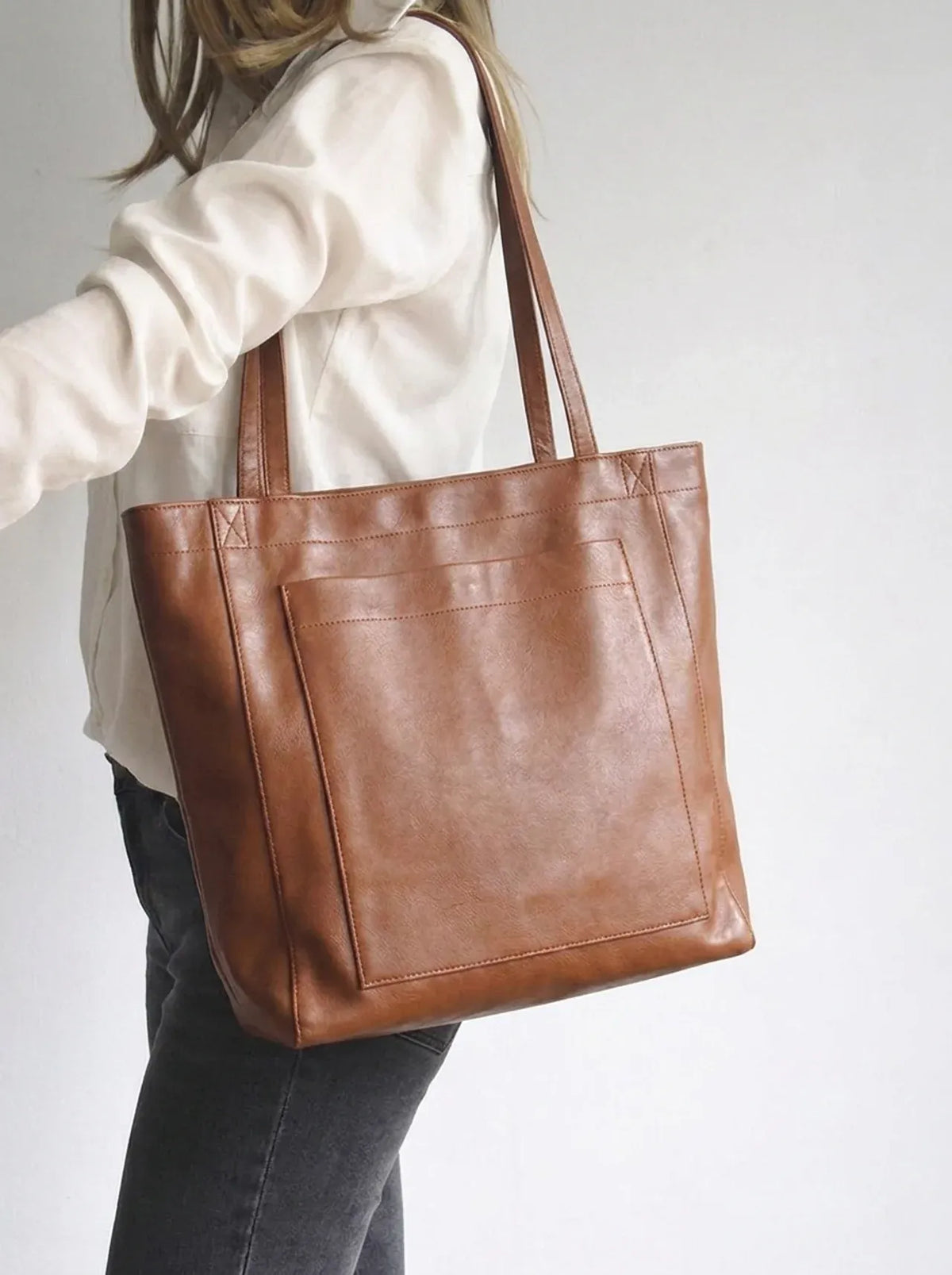 Sac Cabas Femme Similicuir Compartiments Organisés