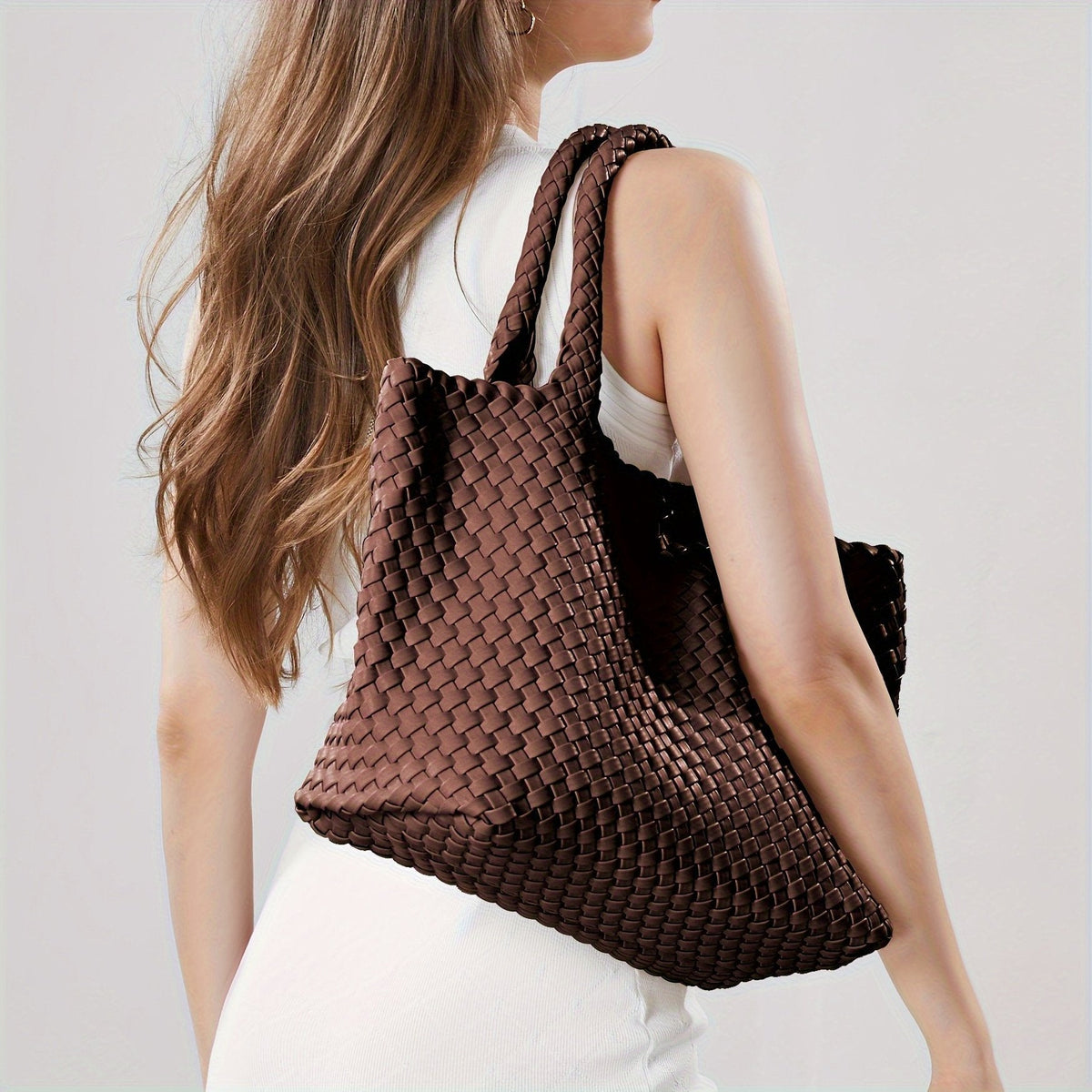 Sac Cabas Femme Tressé Effet Cuir