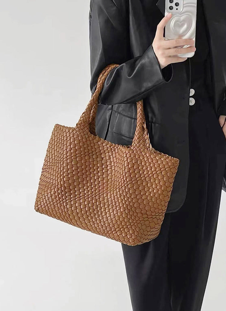 Sac Cabas Femme Tressé Effet Cuir