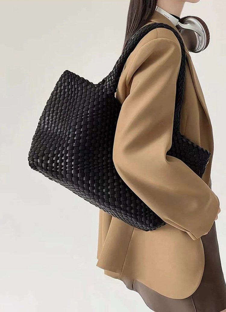 Sac Cabas Femme Tressé Effet Cuir