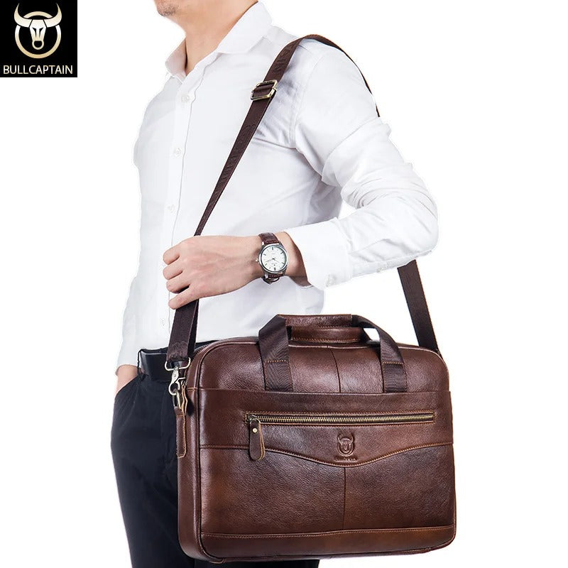 Sacoche homme avec poche extérieure pour ordinateur portable