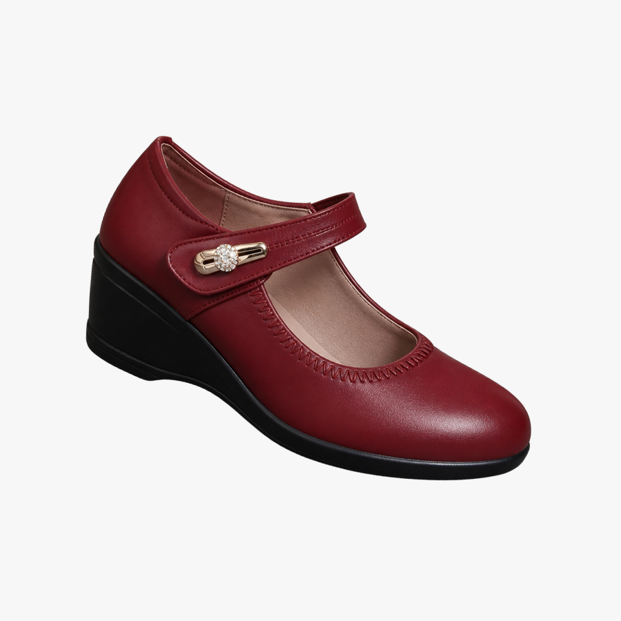 Sandale Compensée Femme Confort Talon Moyen Bride Ajustable