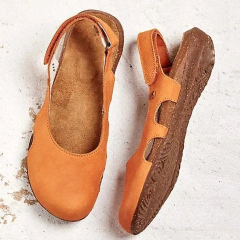 Sandales orthopédiques femme confort - Orange