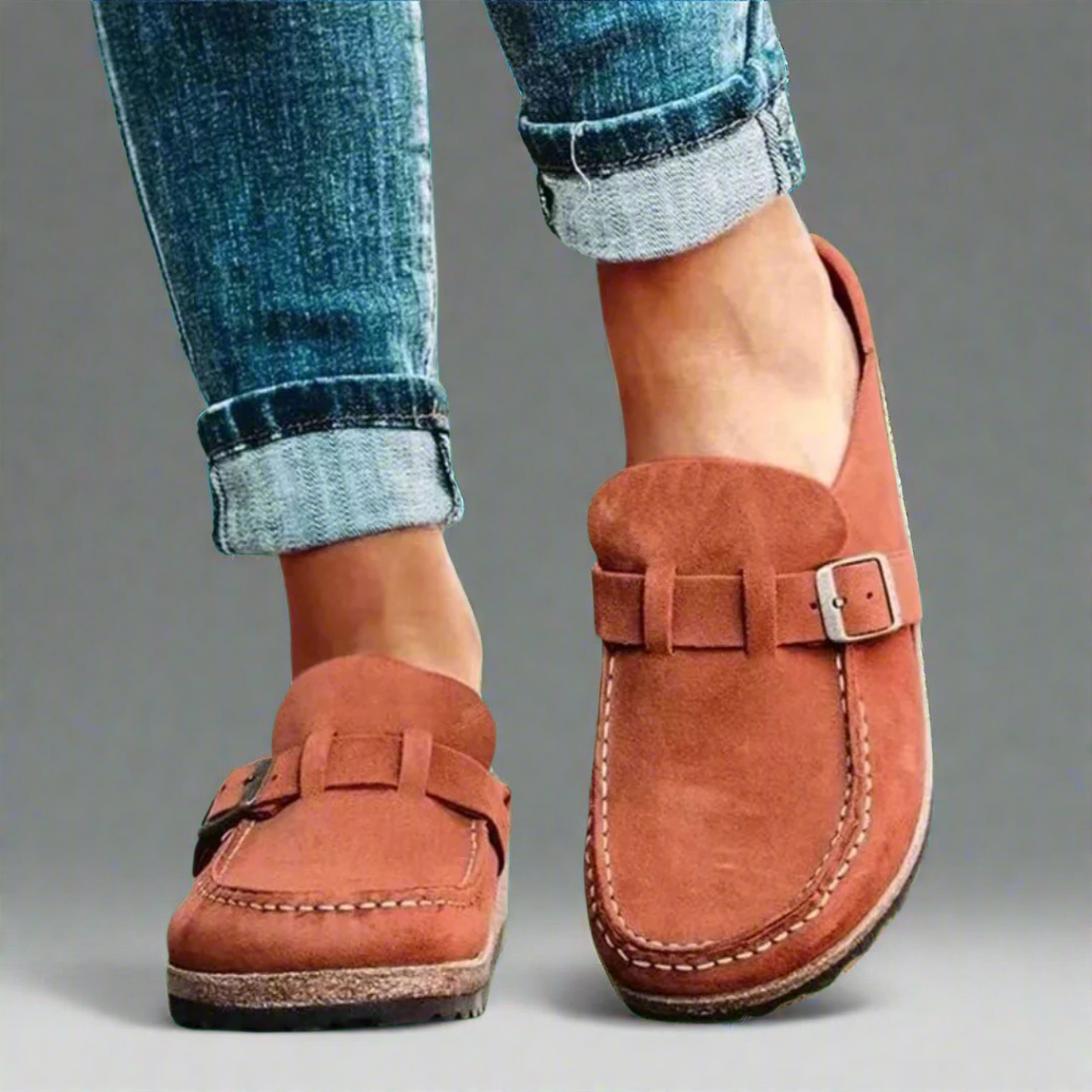 Sandales orthopédiques femme confort soutien plantaire - ORANGE-RED