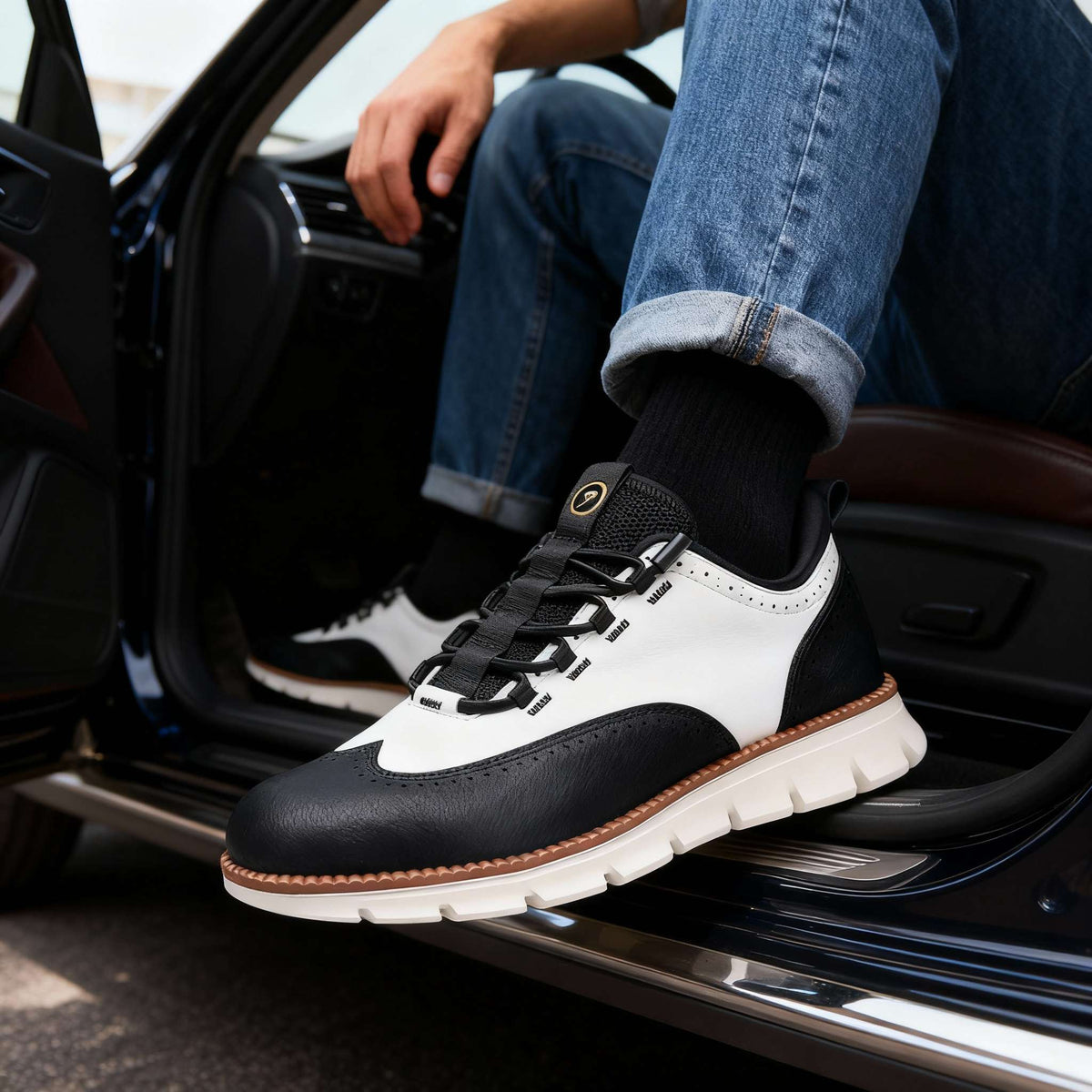 Sneakers Brogue Homme Confort Semelle Flexible