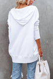 Sweat à Capuche Henley Oversize Femme