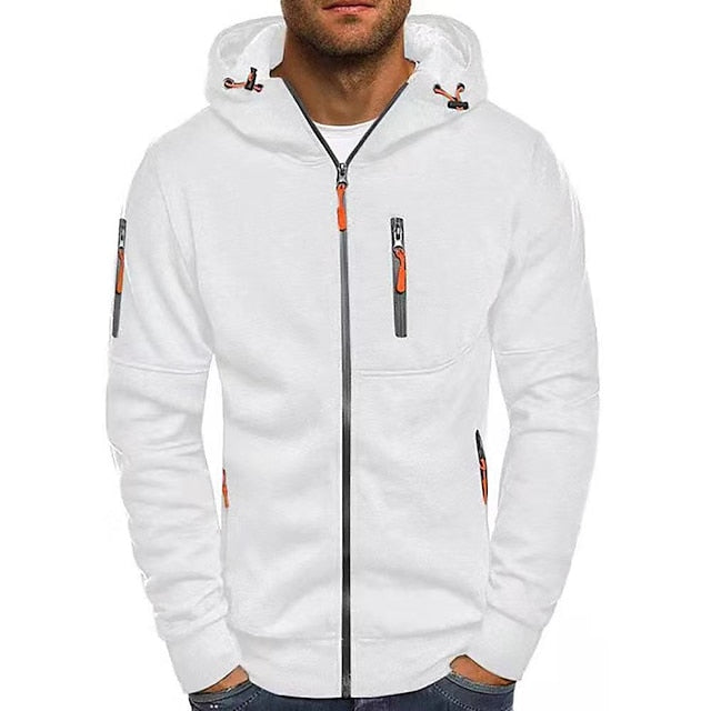 Sweat à Capuche Homme Doublure Jersey Cordon de Serrage Poches