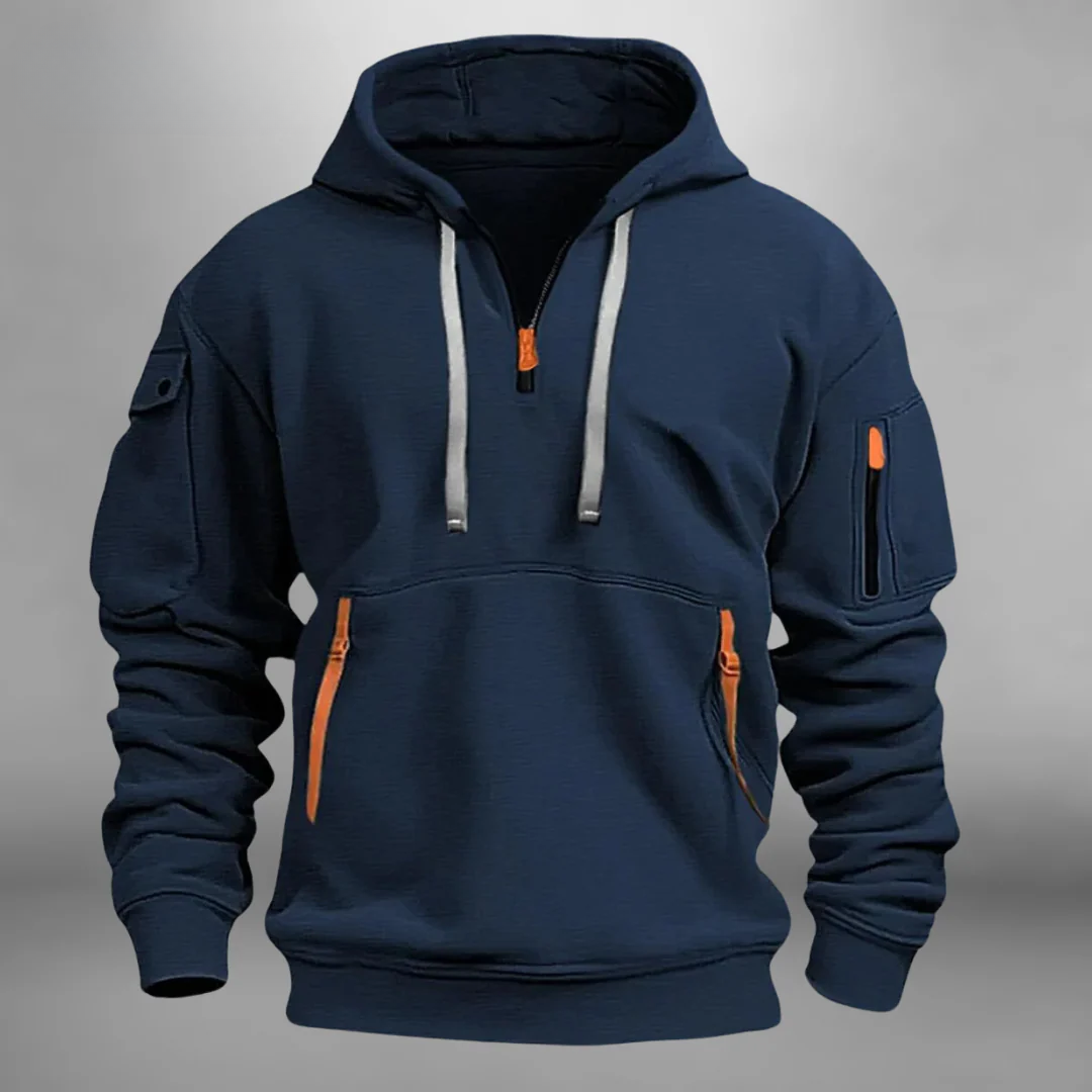 Quentin - Sweat Capuche Doux Poches