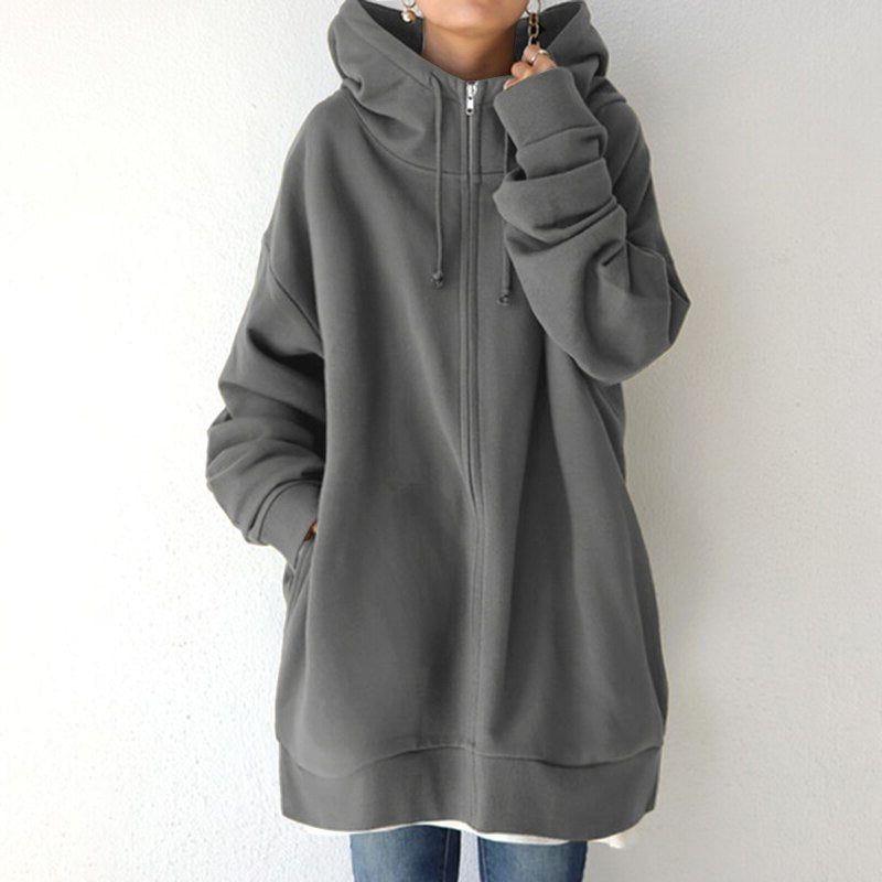 Stéphanie - Sweat Capuche Zippé Oversize