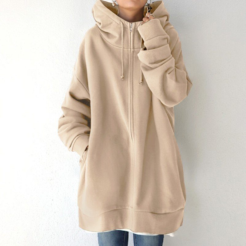 Stéphanie - Sweat Capuche Zippé Oversize