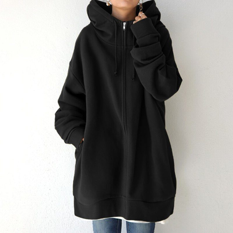 Stéphanie - Sweat Capuche Zippé Oversize