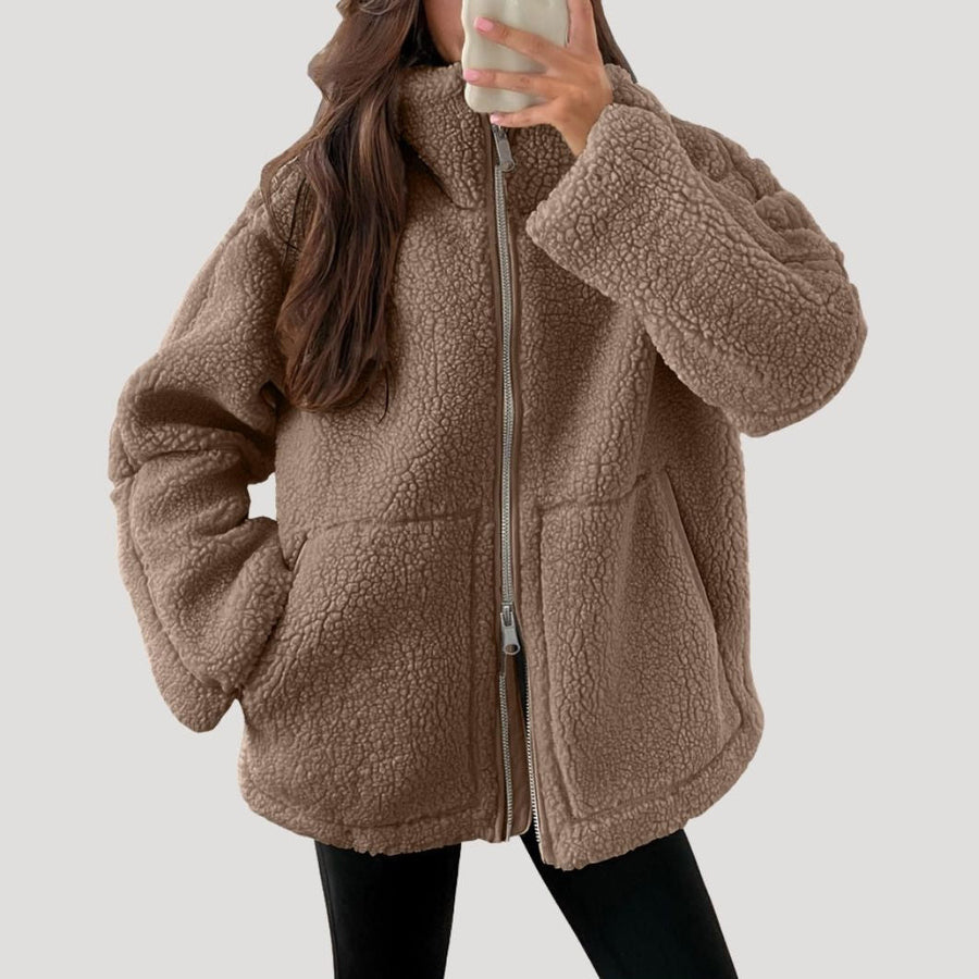 Thaïs - Veste Polaire Teddy Oversize