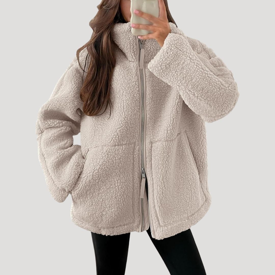 Thaïs - Veste Polaire Teddy Oversize