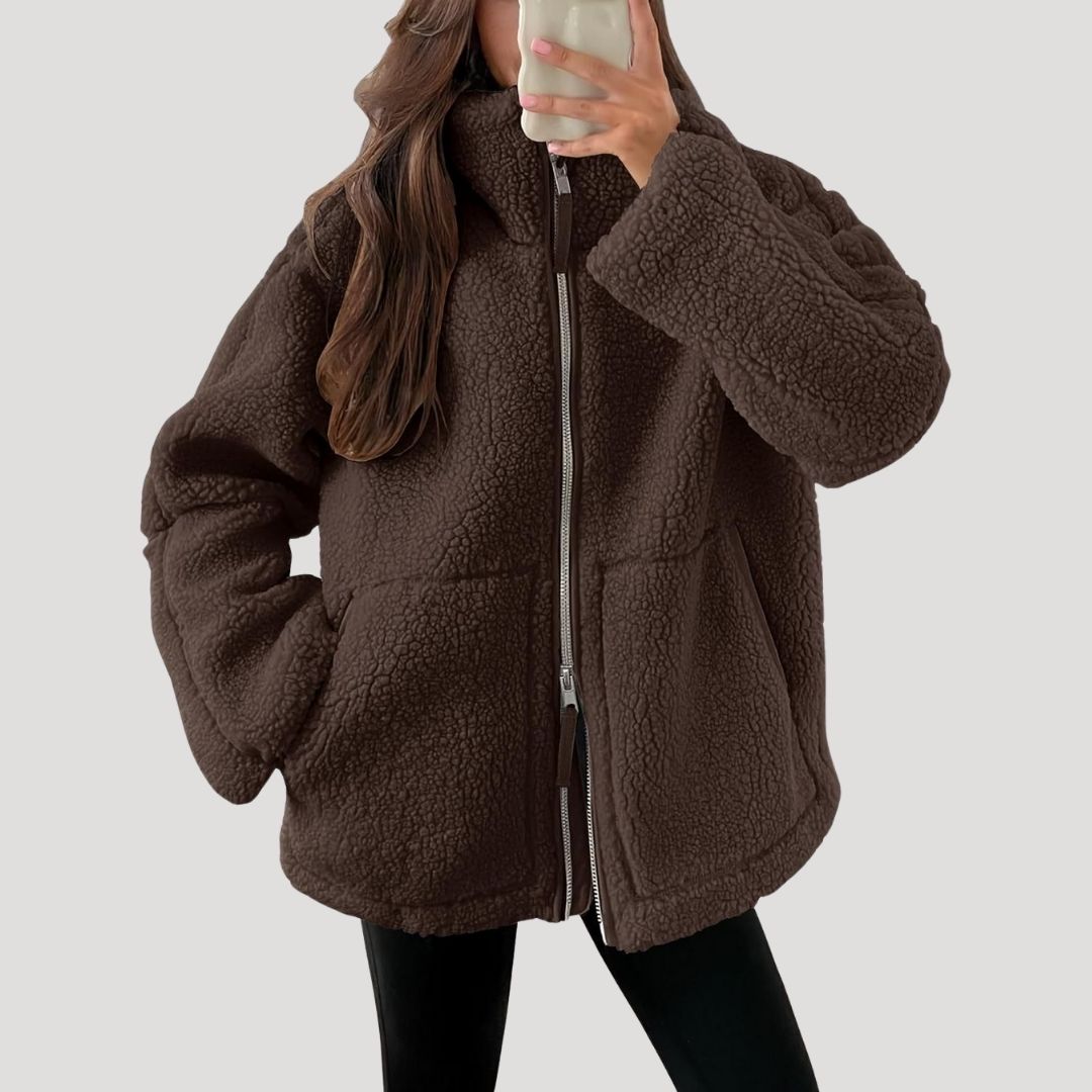 Thaïs - Veste Polaire Teddy Oversize