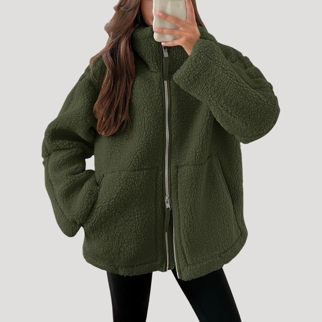 Thaïs - Veste Polaire Teddy Oversize