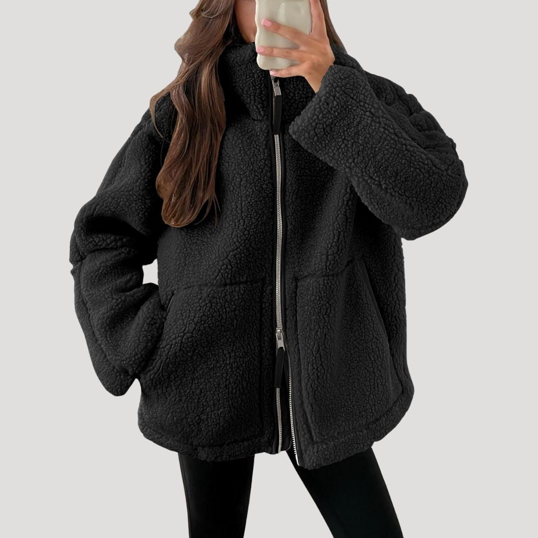 Thaïs - Veste Polaire Teddy Oversize
