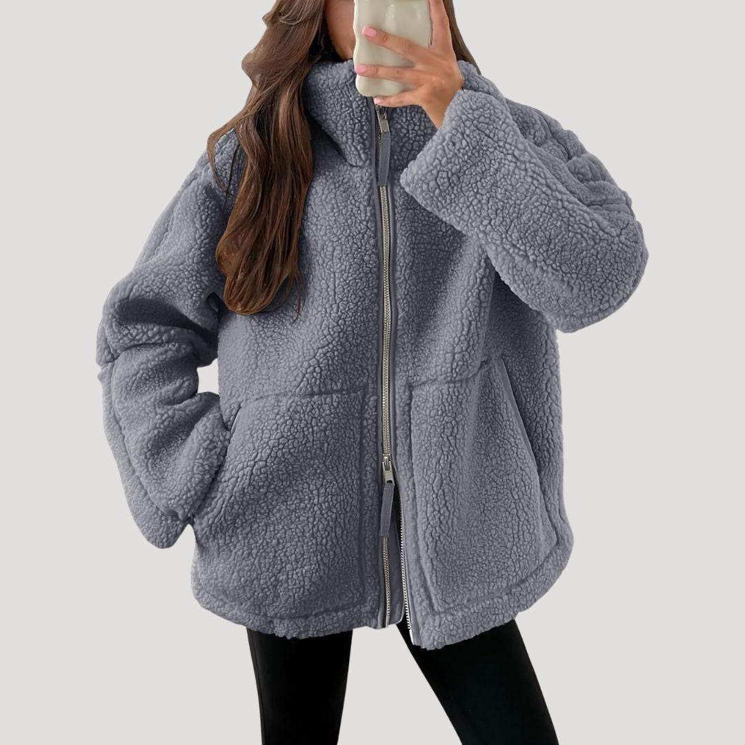 Thaïs - Veste Polaire Teddy Oversize