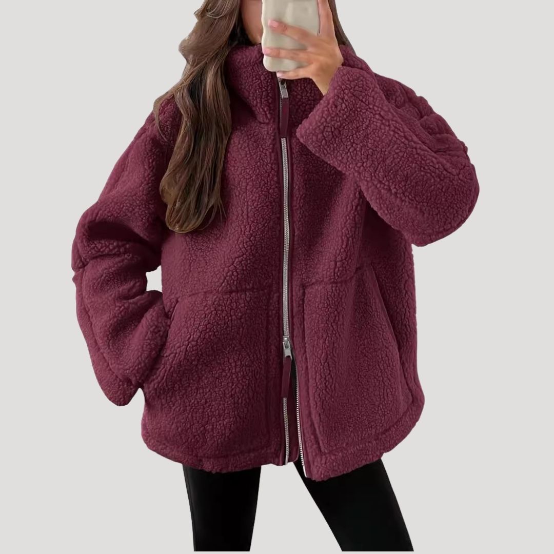 Thaïs - Veste Polaire Teddy Oversize
