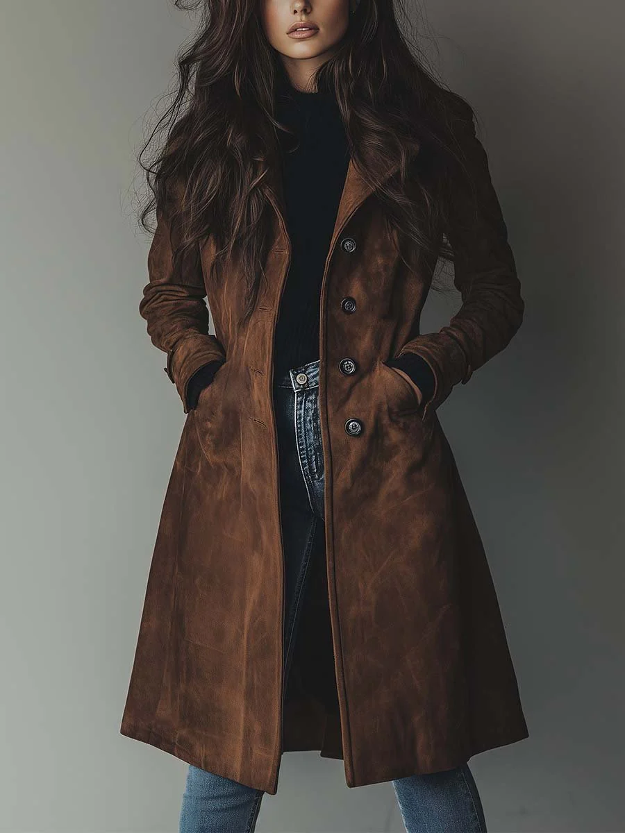 Trench Femme Classique Vintage Mi-Saison