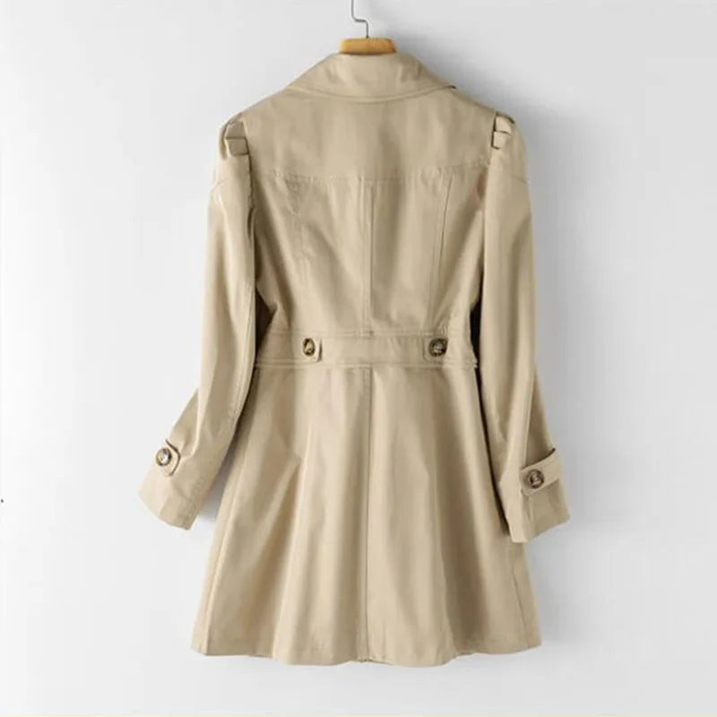 Trench Femme Court Déperlant Col Chemise