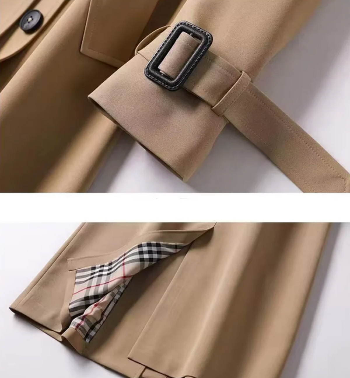Trench long femme ceinturé imperméable mi-saison