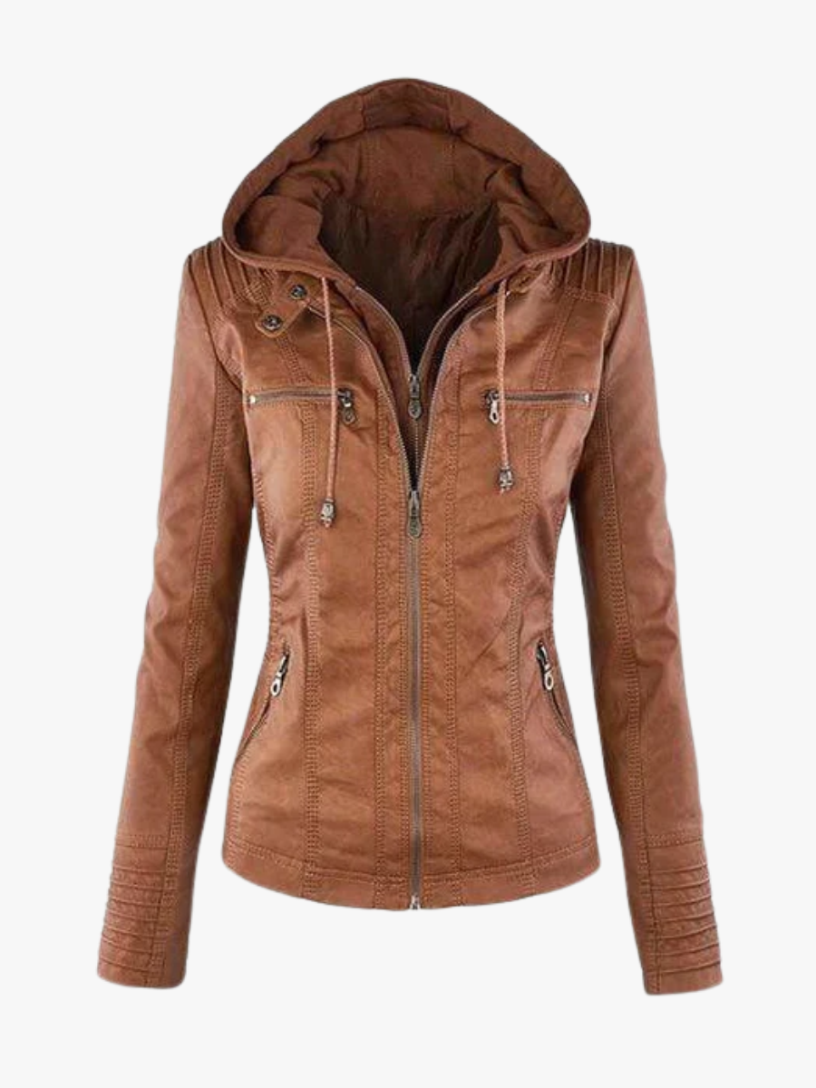 Veste à capuche femme zippée doublée style vintage