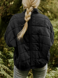 Veste bomber matelassée oversize femme avec zip et poches