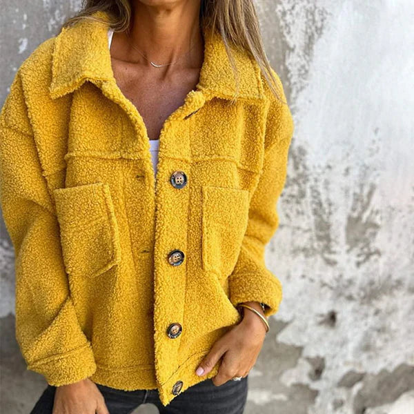 Veste courte col cranté femme