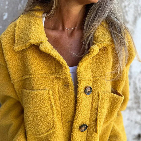 Veste courte col cranté femme