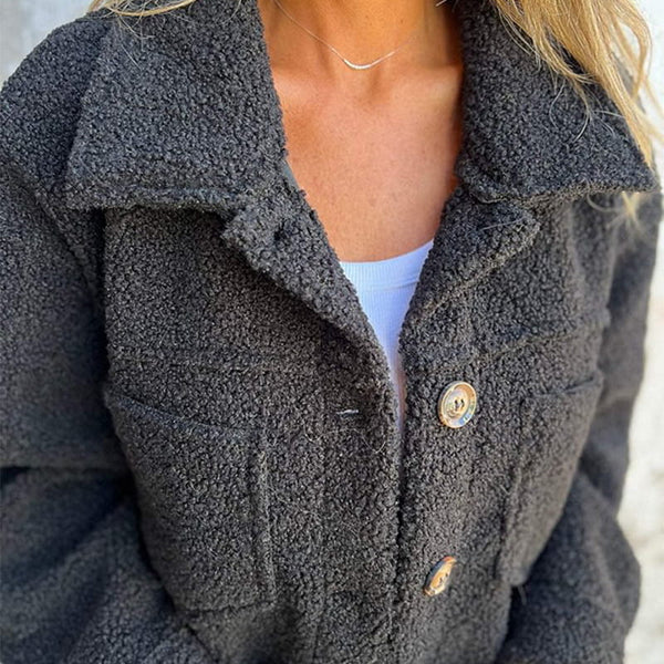 Veste courte col cranté femme