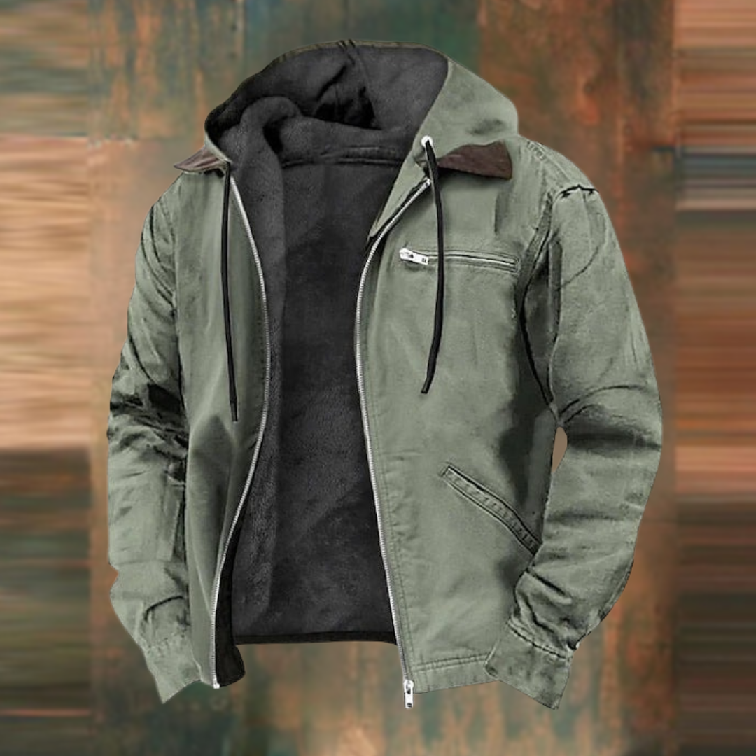 Veste Cuir Homme Élégante Coupe Ajustée - Vert