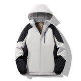 Veste de ski femme color block manches longues - White/Black