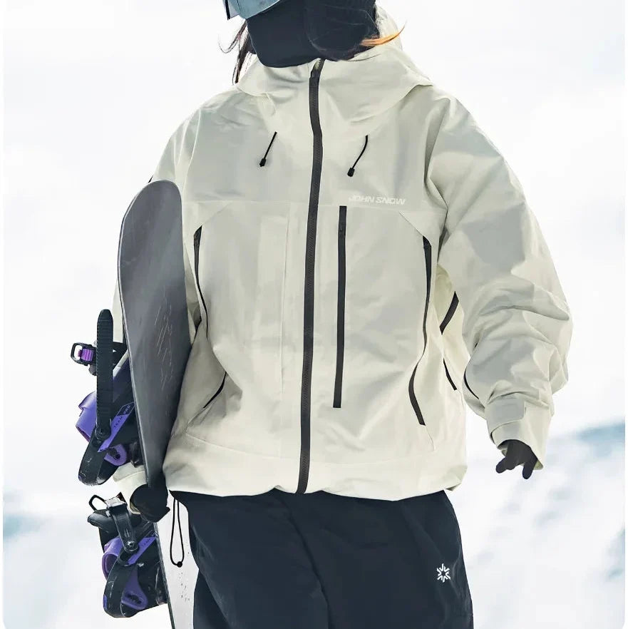 Veste de ski imperméable femme matelassée coupe-vent