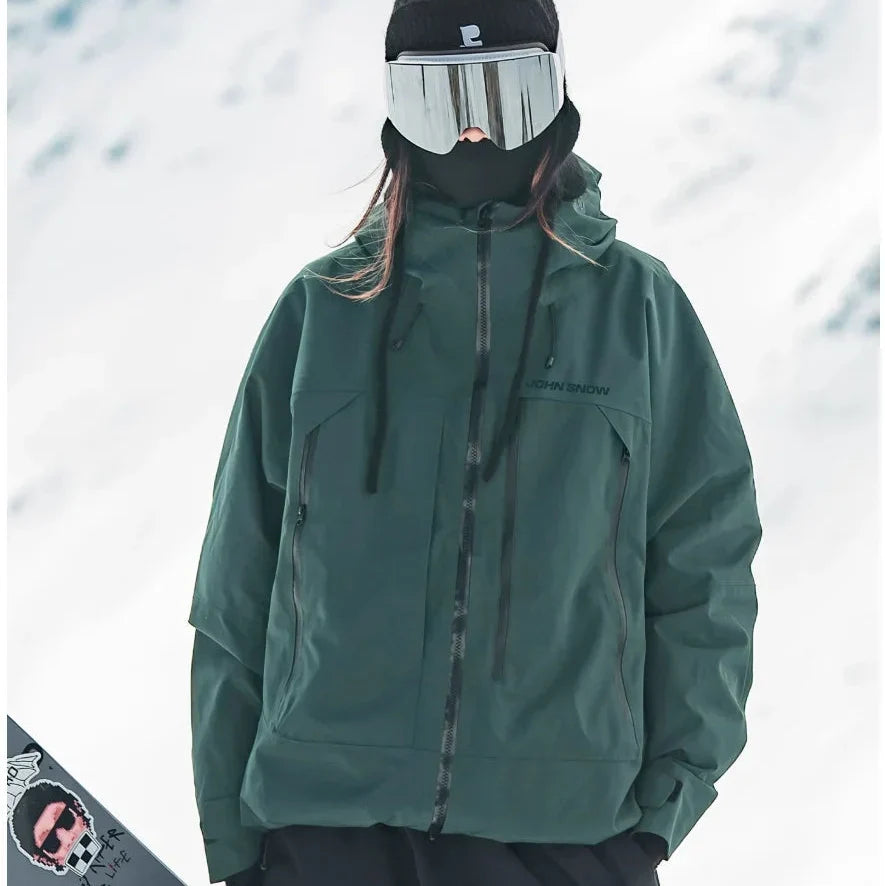 Veste de ski imperméable femme matelassée coupe-vent