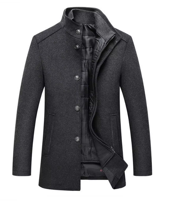 Veste d'hiver isolée homme chaude coupe ajustée - Gris
