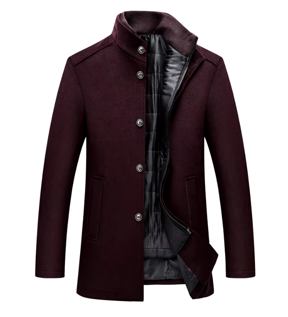 Veste d'hiver isolée homme chaude coupe ajustée
