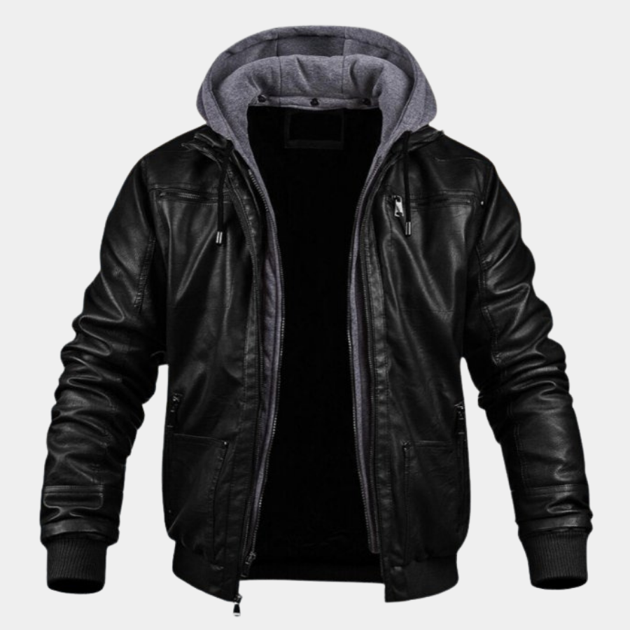 Veste en cuir homme coupe ajustée
