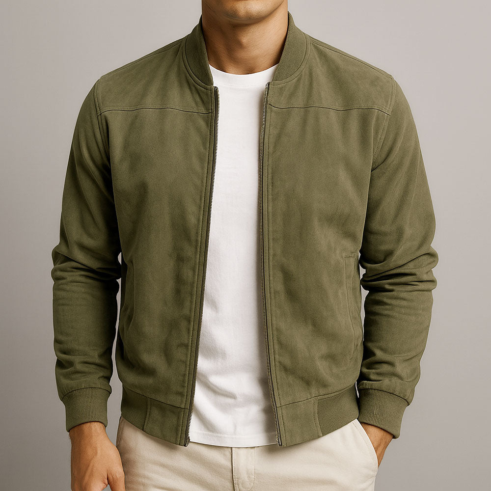 Arthur - Veste Cuir Suédé Structurée