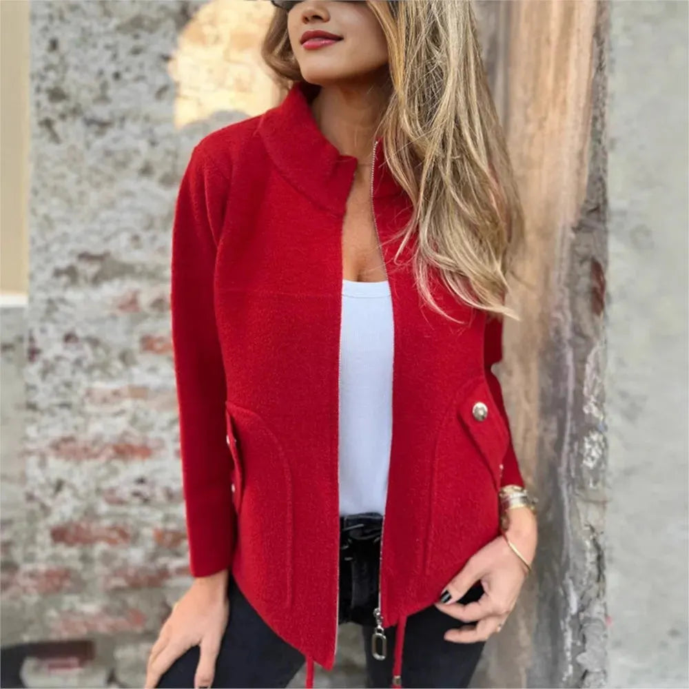 Lorraine - Veste Laine Col Montant