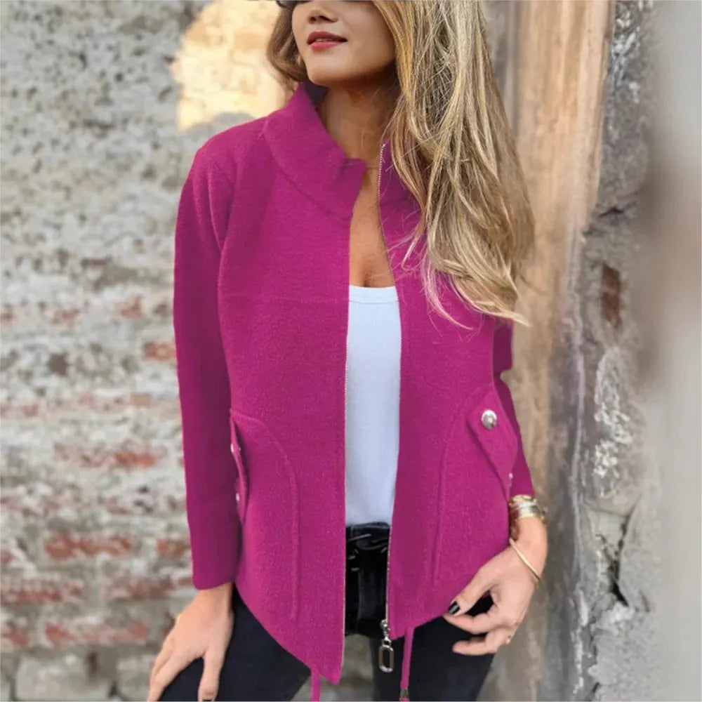 Lorraine - Veste Laine Col Montant