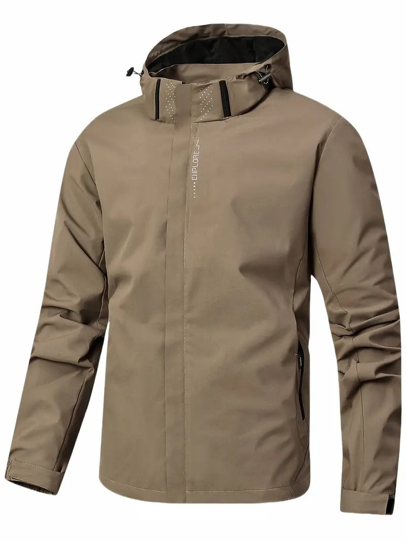 Veste imperméable homme légère coupe-vent - Kaki