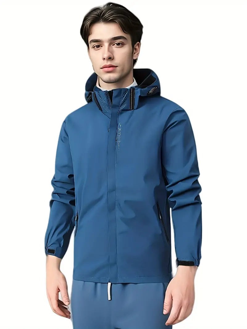 Veste imperméable homme légère coupe-vent - Tiefes Himmelblau