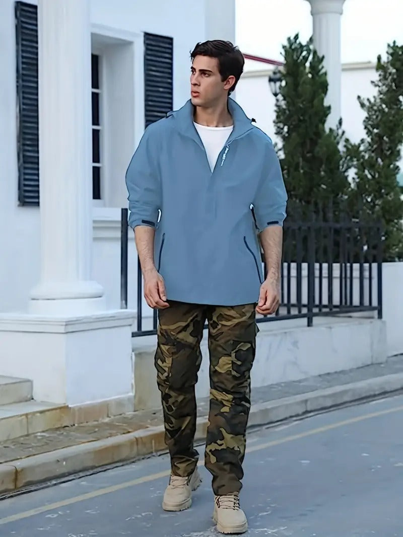 Veste imperméable homme légère coupe-vent - Himmelblau