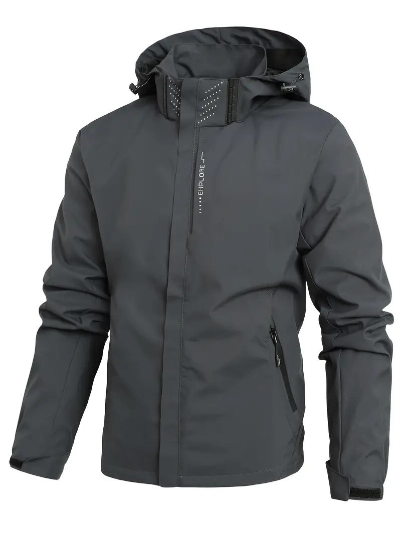 Veste imperméable homme légère coupe-vent - Gris